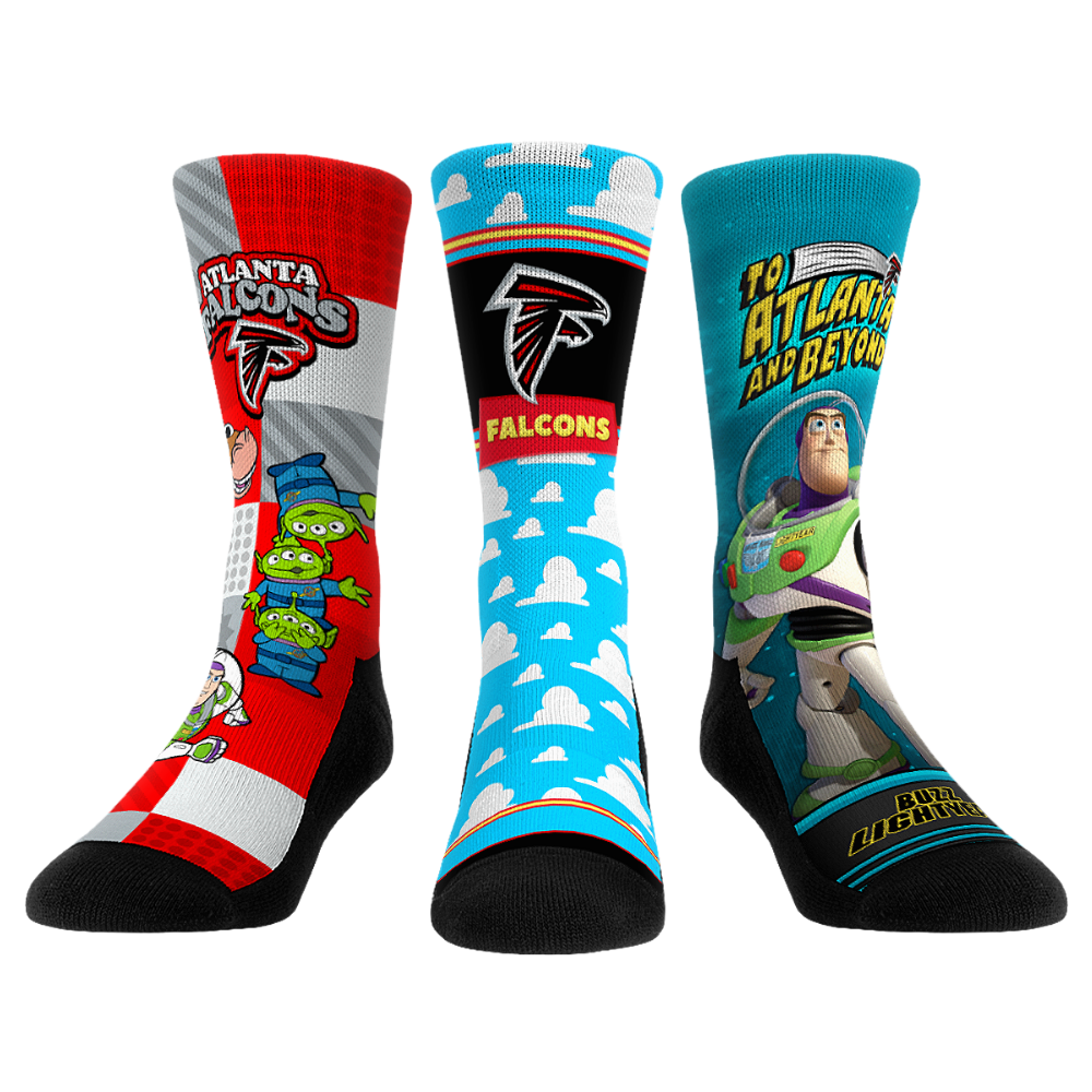 Atlanta Falcons Socks - Toy Story 3-pack - Nfl Socks - Rock 'em Socks