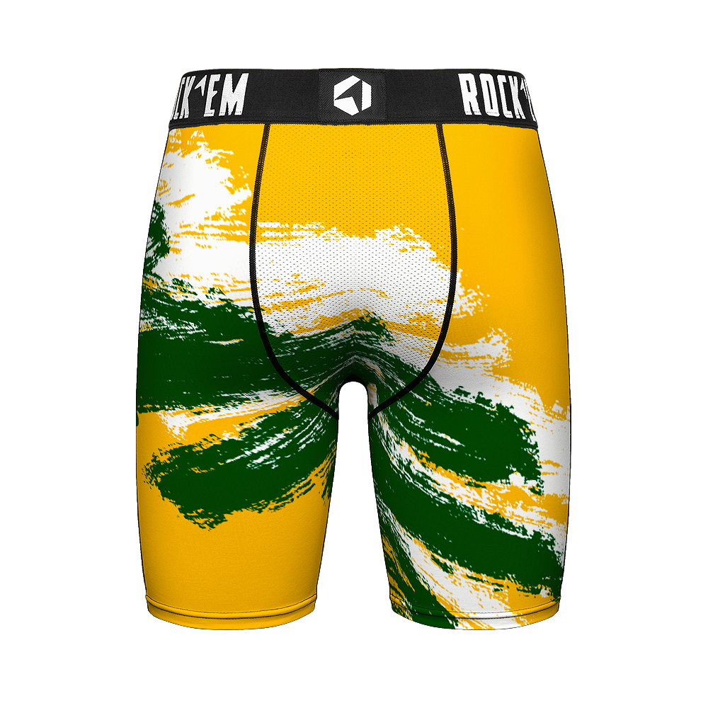 Green Bay Packers Rock 'Em Boxer Briefs Logo AllOver Rock 'Em Socks