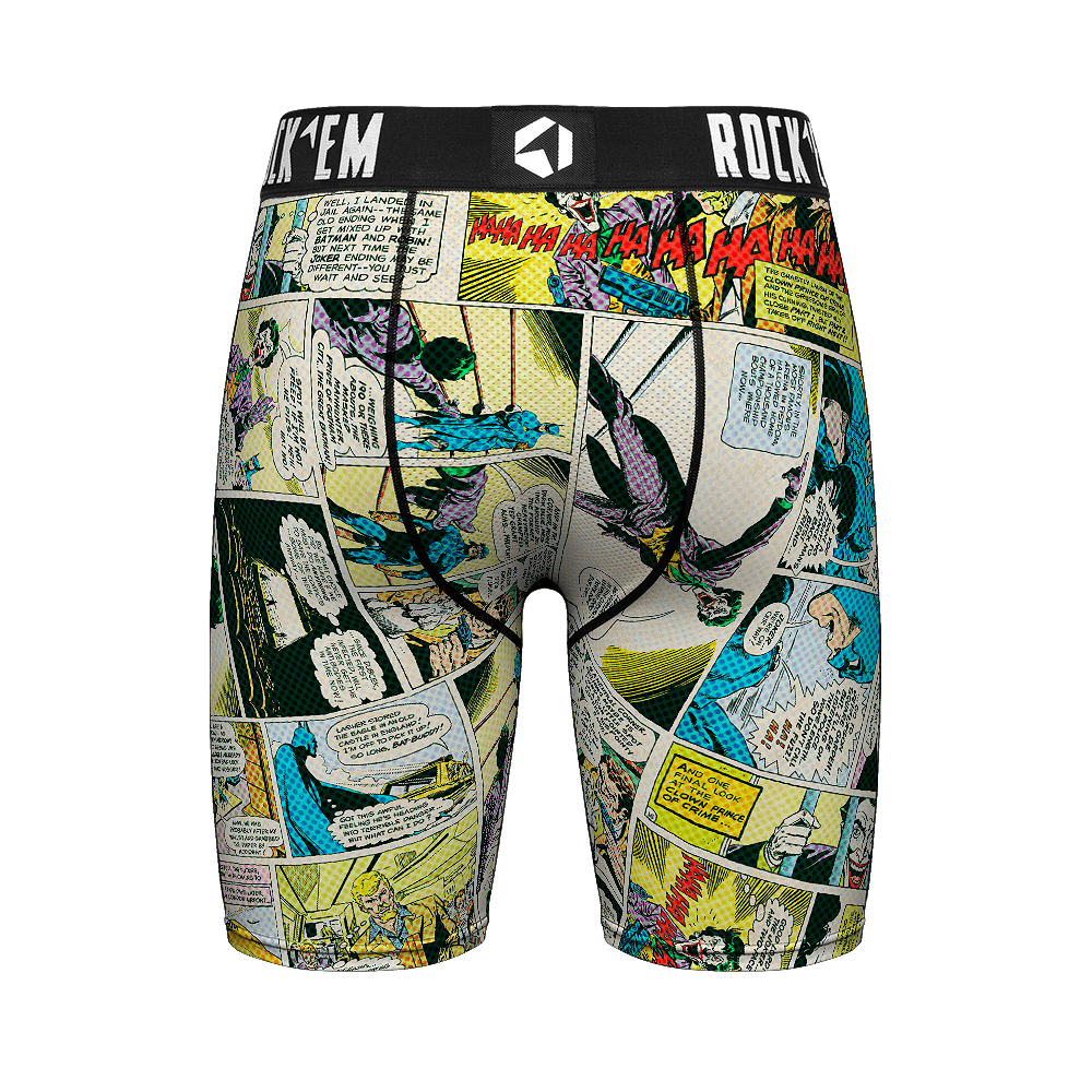 The Joker Off Panel Rock 'Em Boxer Briefs Underwear Rock 'Em Socks