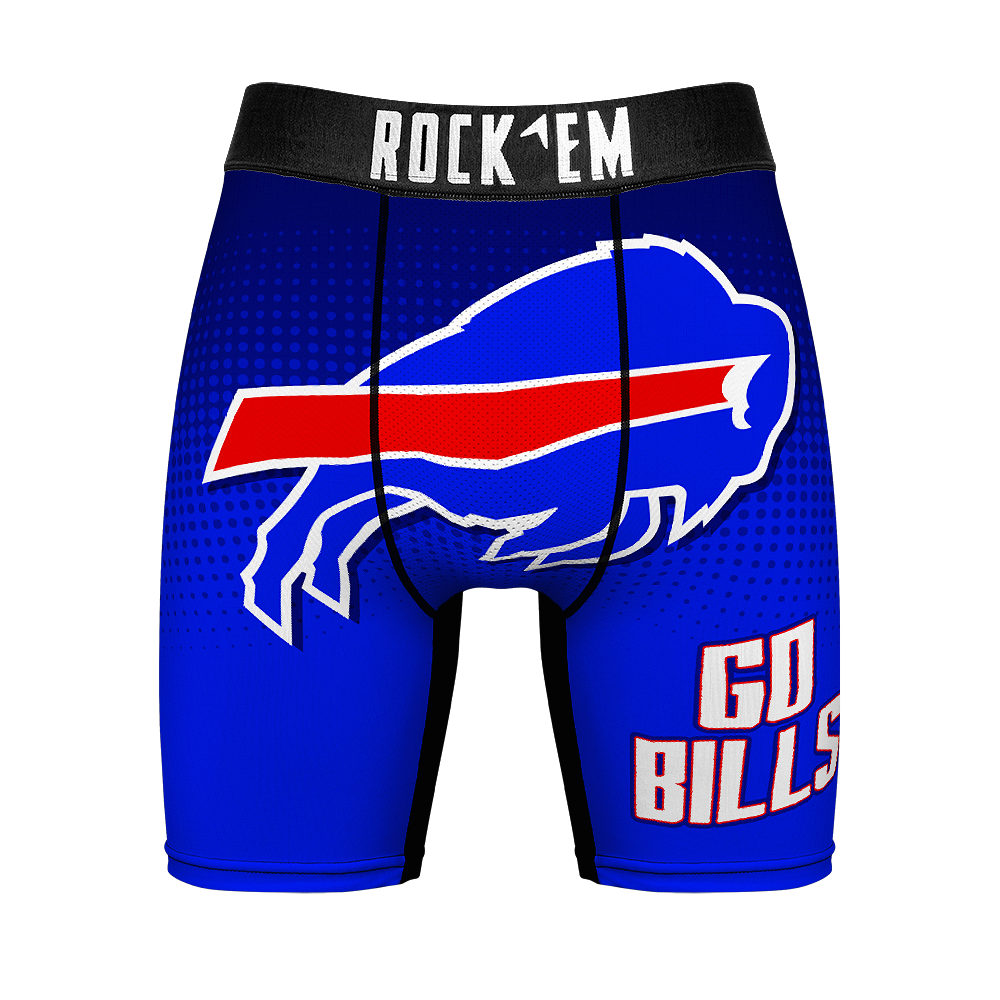 Men's Buffalo Bills Rock Em Socks Gridiron Classic Paint Boxer Briefs