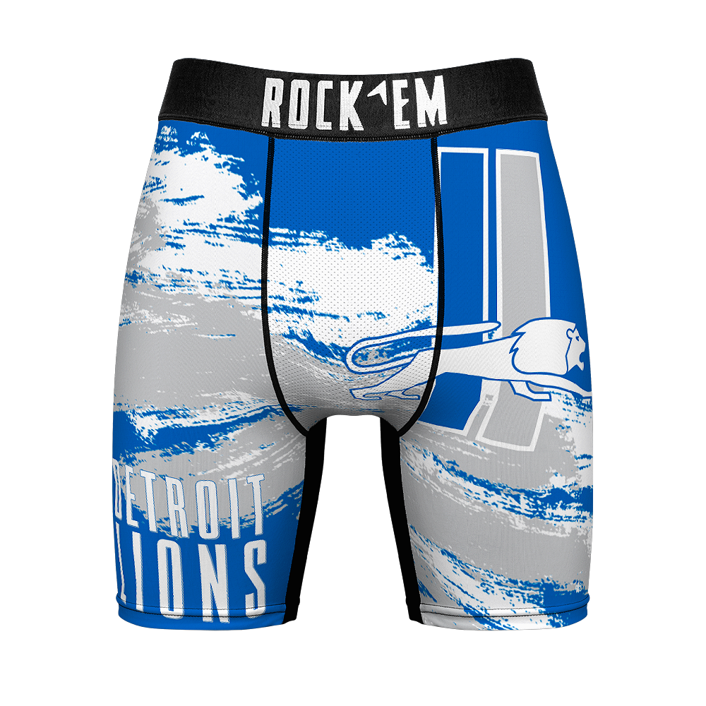 Detroit Lions - Rock 'Em Boxer Briefs - Logo All-Over Underwear