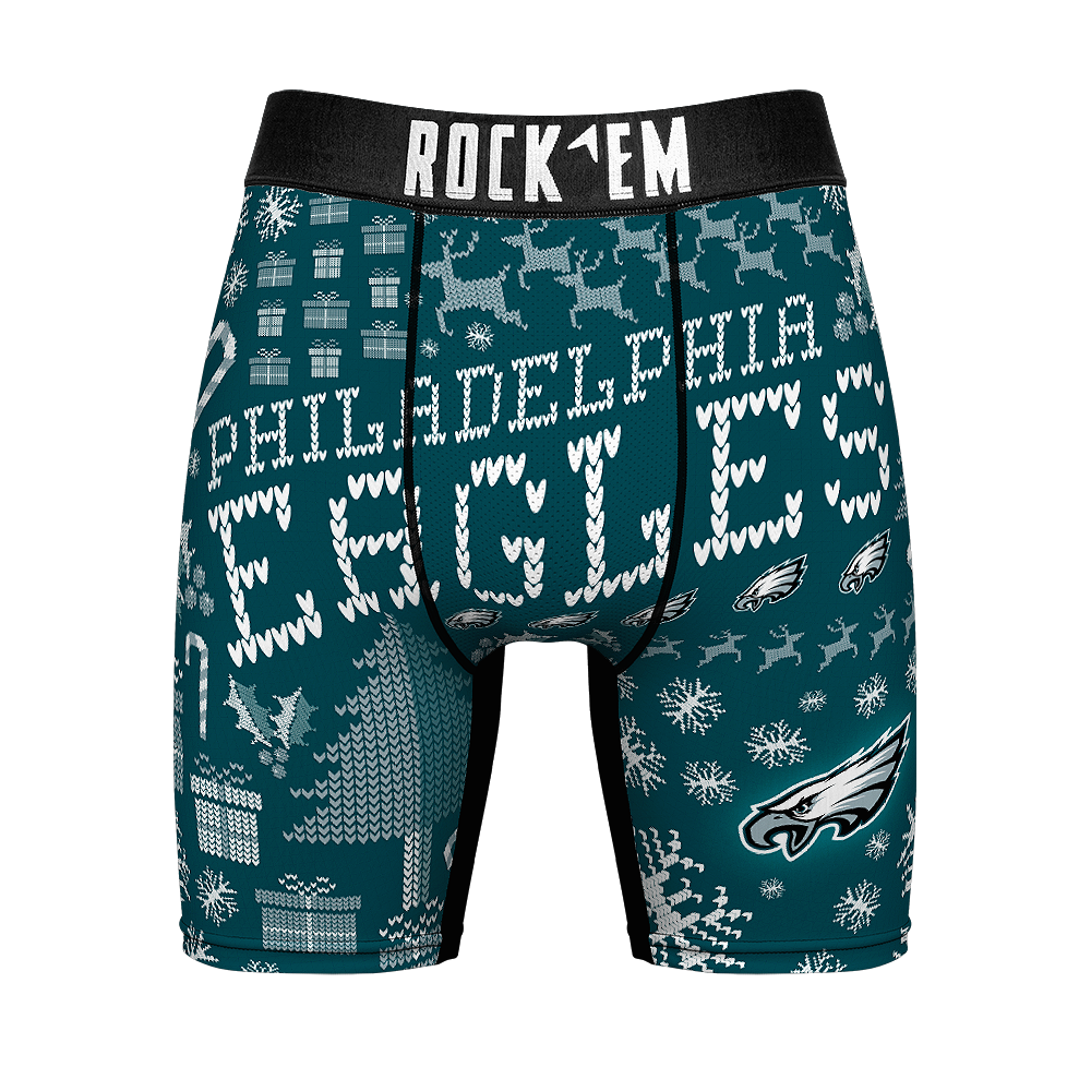 Rock Em Socks Philadelphia Eagles Team Slogan Crew Socks