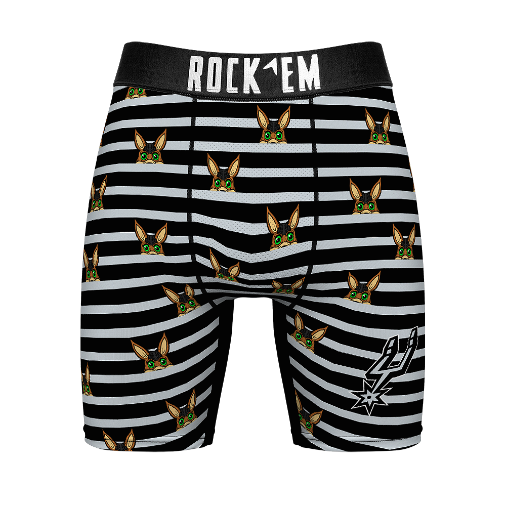 San Antonio Spurs Rock 'Em Boxer Briefs Peek-A-Boo Stripes