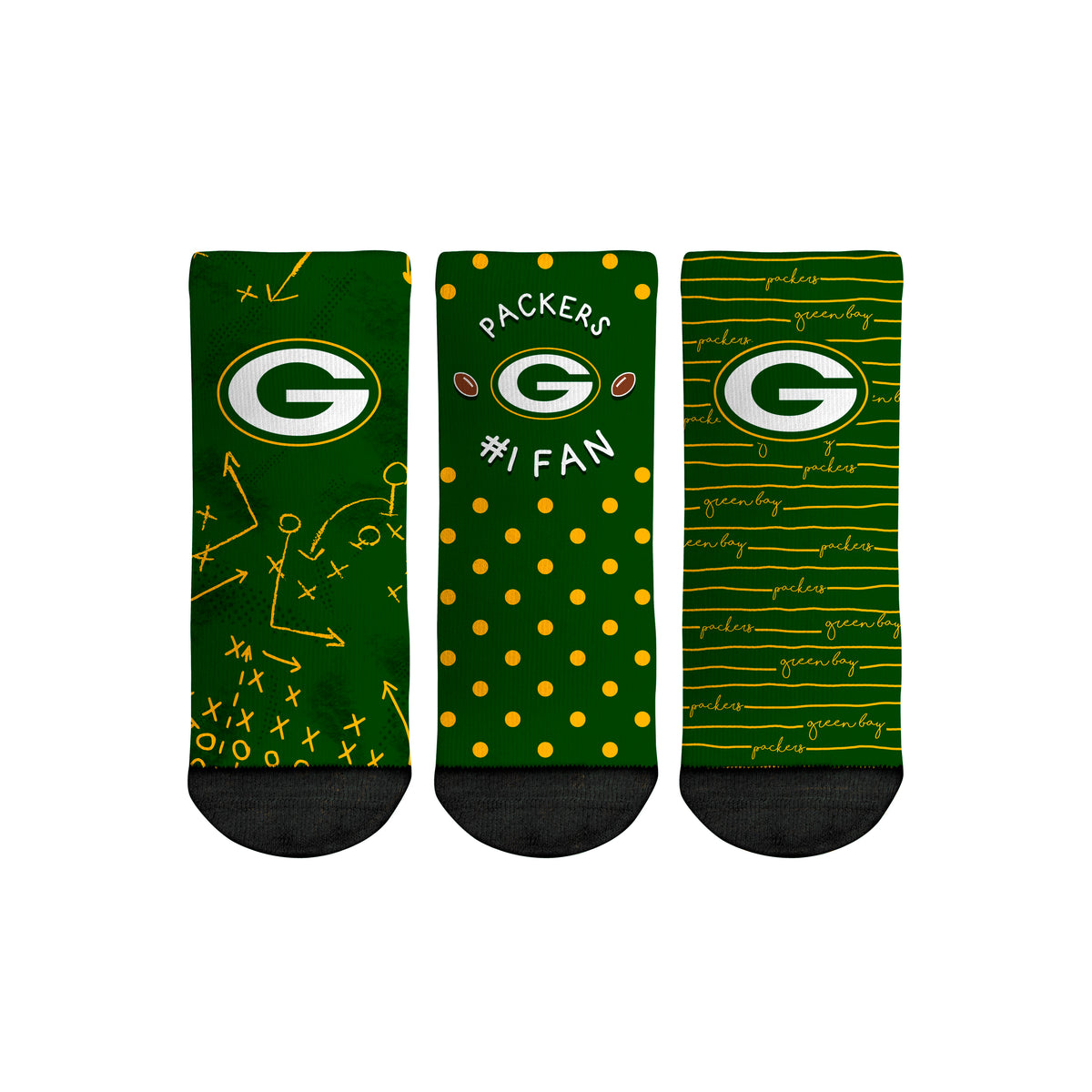 Green Bay Packers Rock Em Socks Custom Jersey Crew Socks