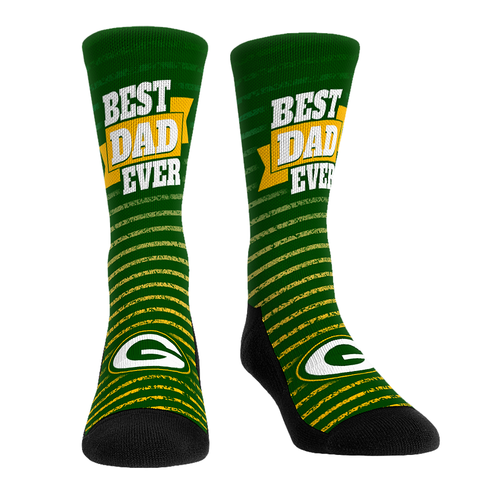 Green Bay Packers Socks - #1 Dad Socks - NFL Socks - Rock 'Em Socks S/M (sz 6-8.5)