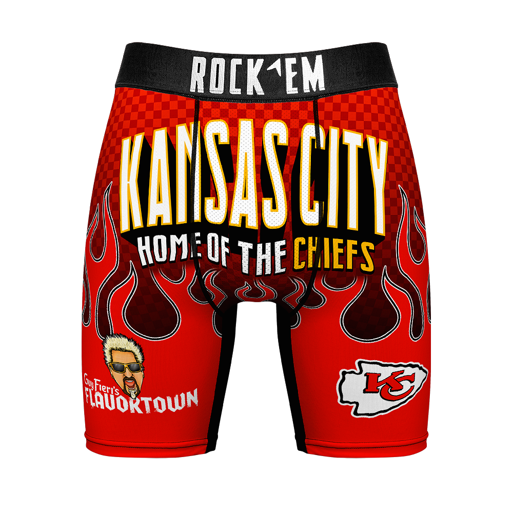 Kansas City Chiefs Rock Em Boxer Briefs Guy Fieri Underwear