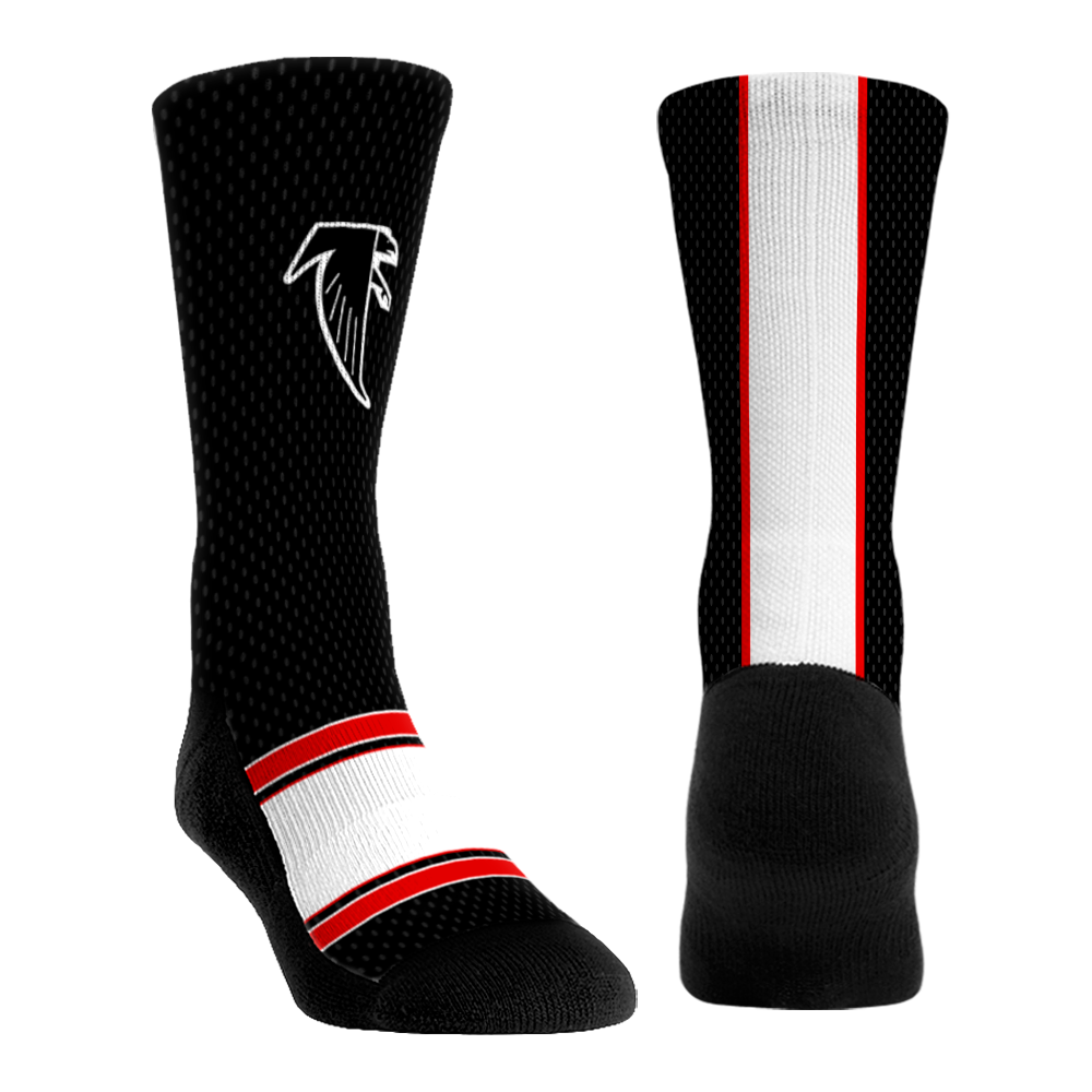 Atlanta Falcons | Throwback Custom Jersey | L/XL | Black | Rock 'Em Socks