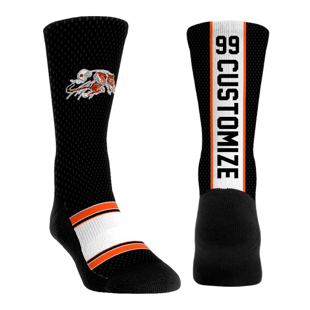 Cincinnati Bengals | Throwback Custom Jersey | Youth | Black | Rock 'Em Socks