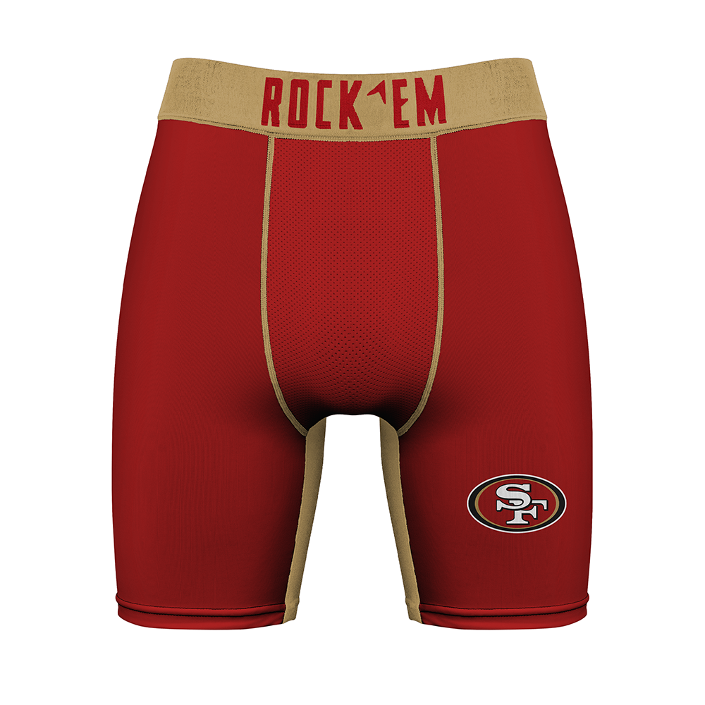 San Francisco 49ers Rock 'Em Boxer Briefs Underwear Rock 'Em Socks