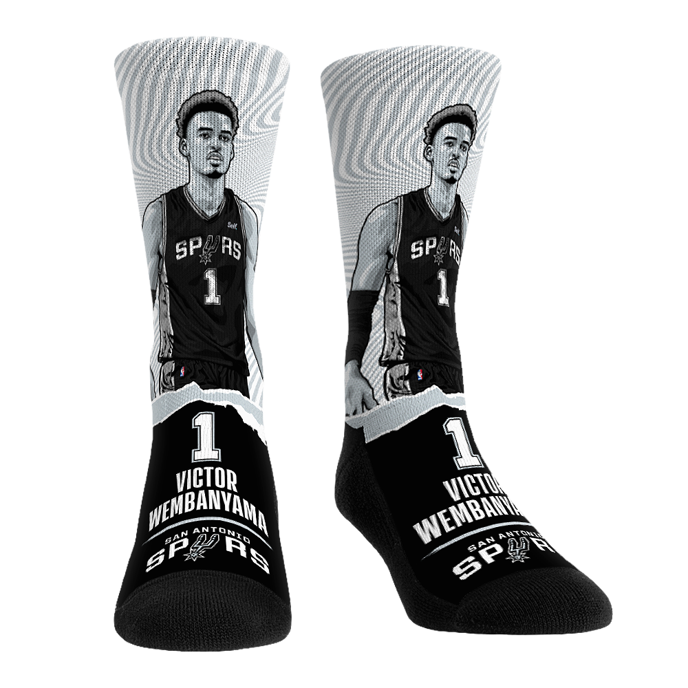 Victor Wembanyama San Antonio Spurs Socks NBA Socks Rock 'Em Socks