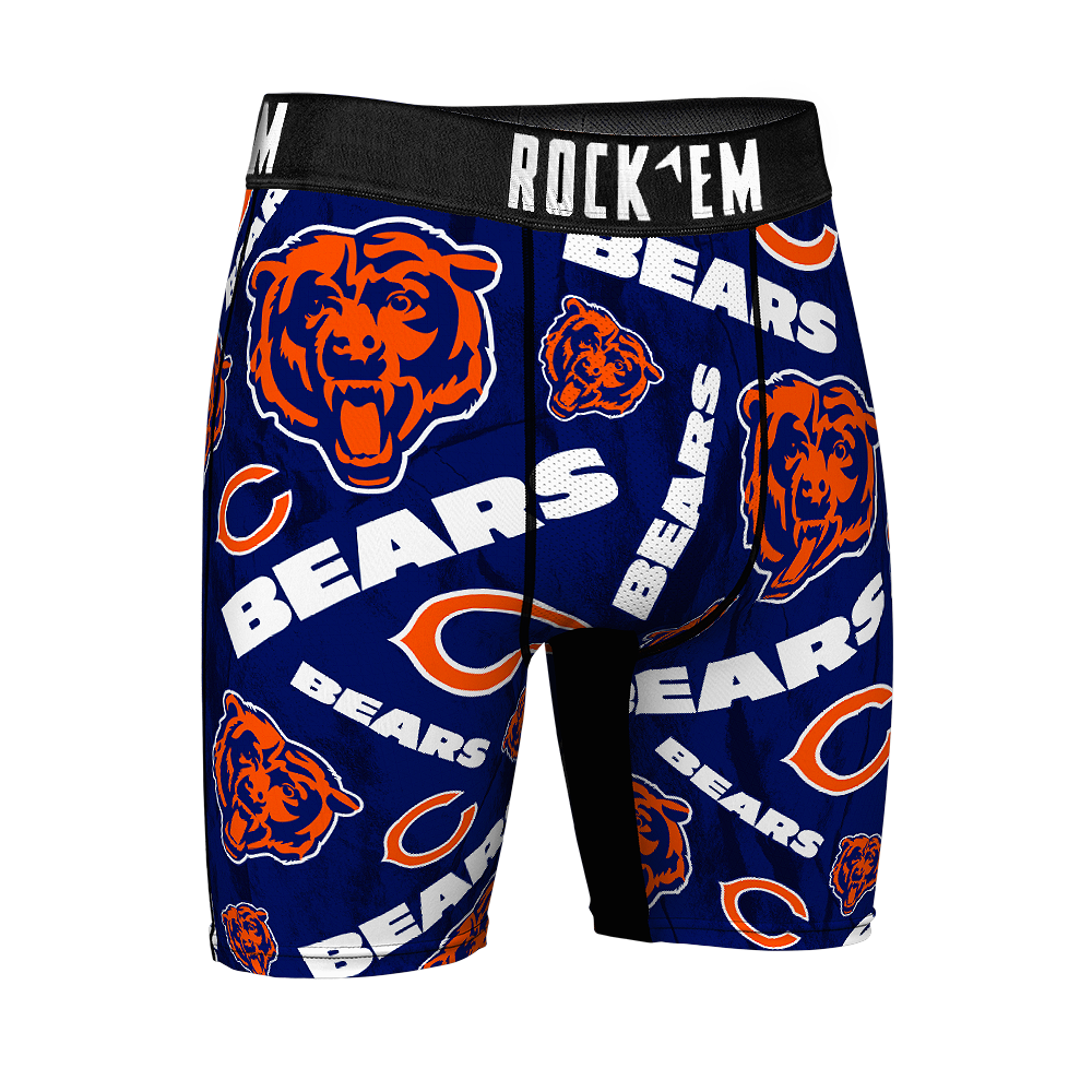 Chicago Bears - Rock 'Em Boxer Briefs - Logo All-Over - Rock 'Em Socks