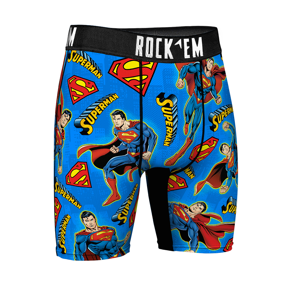 Superman All-Over - Rock 'Em Boxer Briefs - Underwear - Rock 'Em Socks