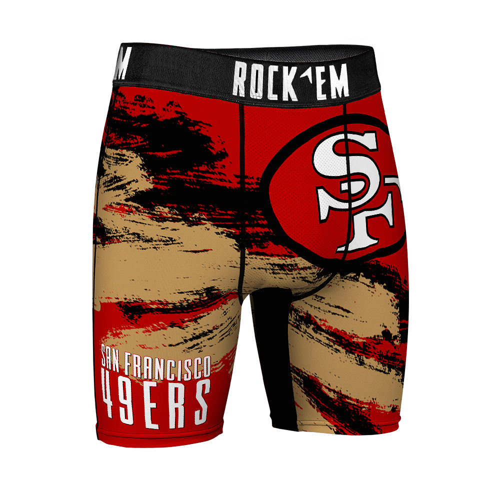 San Francisco 49ers - Rock 'Em Boxer Briefs - Logo All-Over