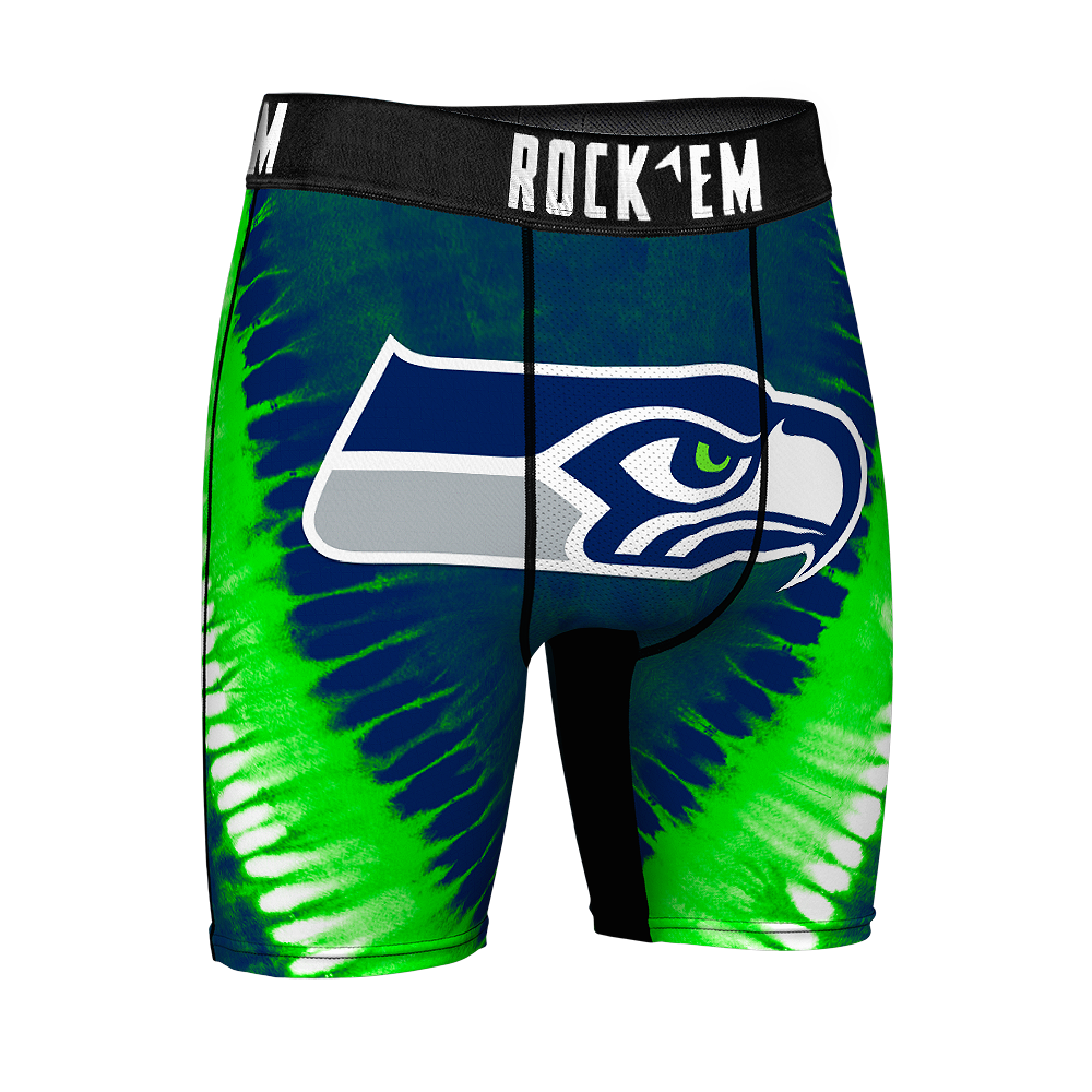 Seattle Seahawks - Rock 'Em Boxer Briefs - V Shape Tie Dye - Rock 'Em Socks