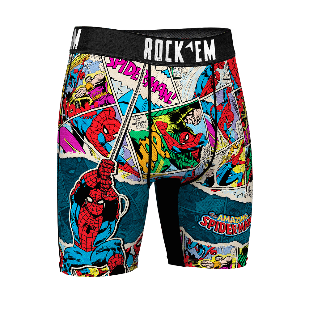 Marvel Boxers Spider-Man Off Panel Underwear Rock 'Em Socks