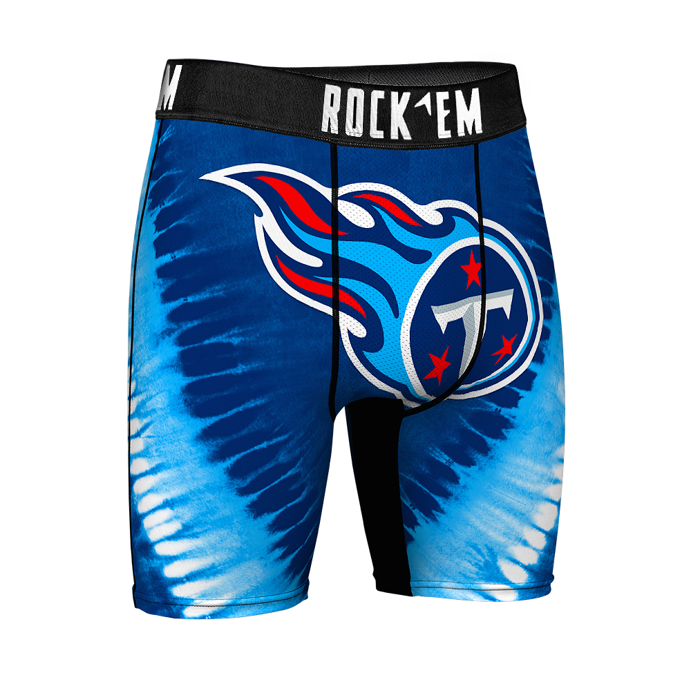 Boxer Briefs | Tennessee Titans | V Shape Tie Dye | XL | Rock 'Em Socks