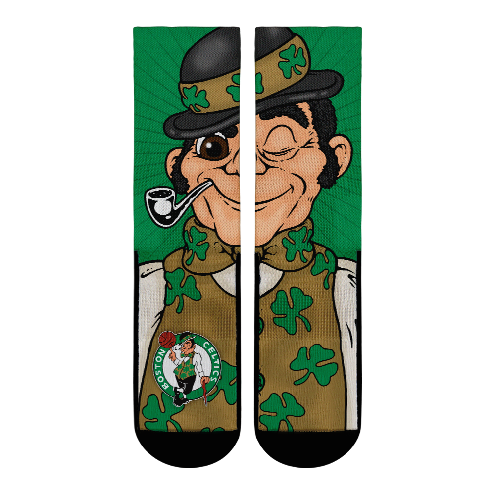 Boston Celtics Socks - Split Face Mascot Socks - NBA Socks - Rock 'Em Socks