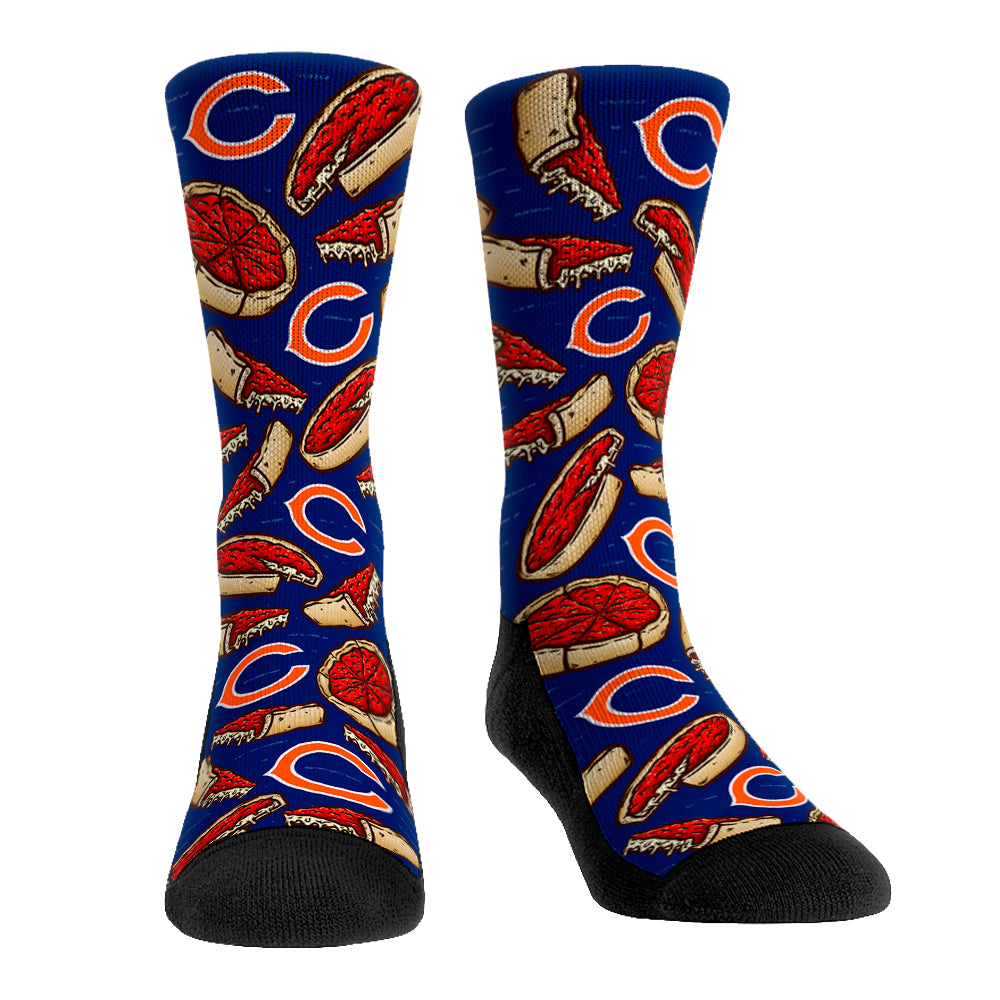 Chicago Bears Socks - Deep Dish Pizza Socks - NFL - Rock 'Em Socks