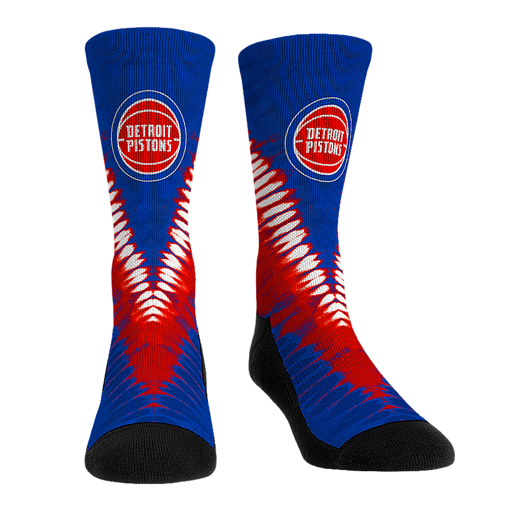 Detroit Pistons Socks - V Shape Tie Dye - NBA Socks - Rock 'Em Socks