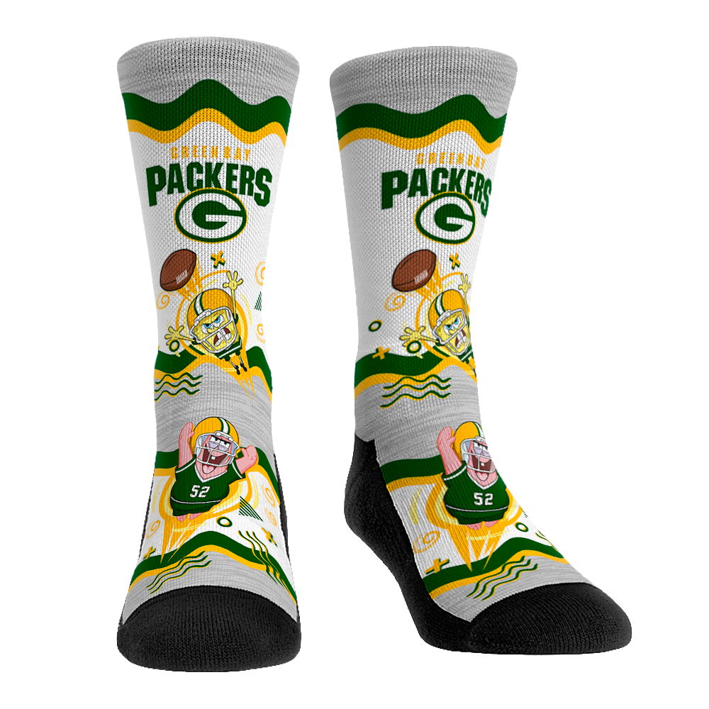 Green Bay Packers Rock Em Socks Custom Jersey Crew Socks