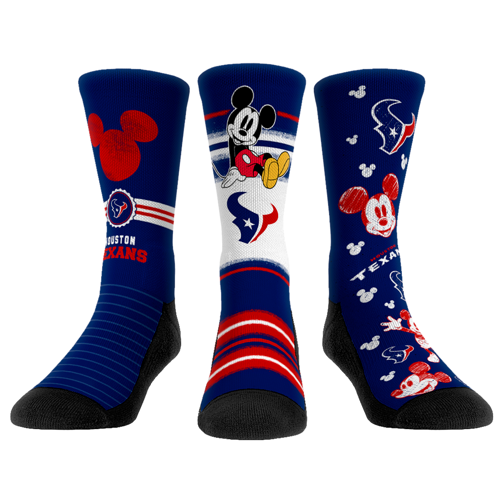Houston Texans Socks Disney Sit Stripe NFL Socks Rock 'Em Socks