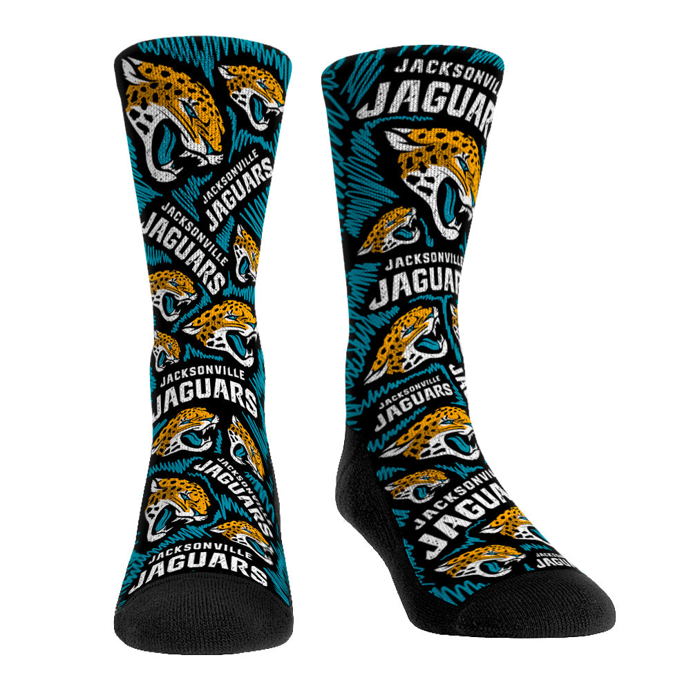 Jacksonville Jaguars Rock Em Socks Hex Ankle Socks