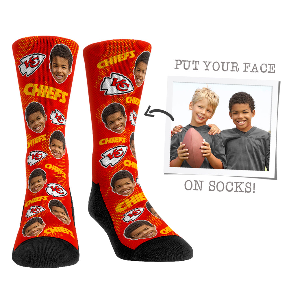 Custom Face Socks - Kansas City Chiefs Socks - NFL Socks – Rock 'Em Socks