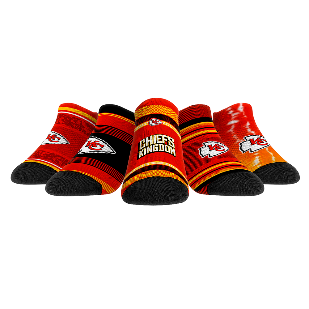 Kansas City Chiefs Socks - Low Cut 5-pack - Nfl Socks - Rock 'em Socks