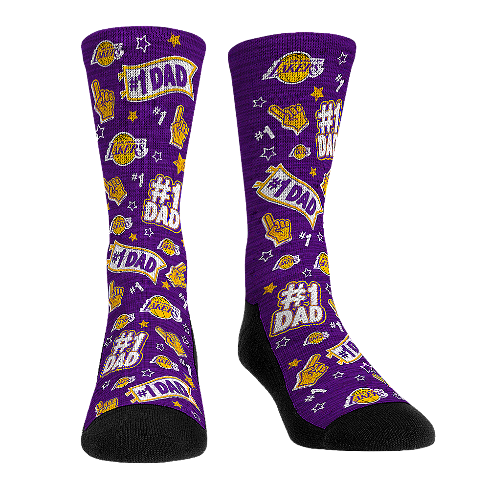 Los Angeles Lakers Socks 1 Dad NBA Socks Rock 'Em Socks