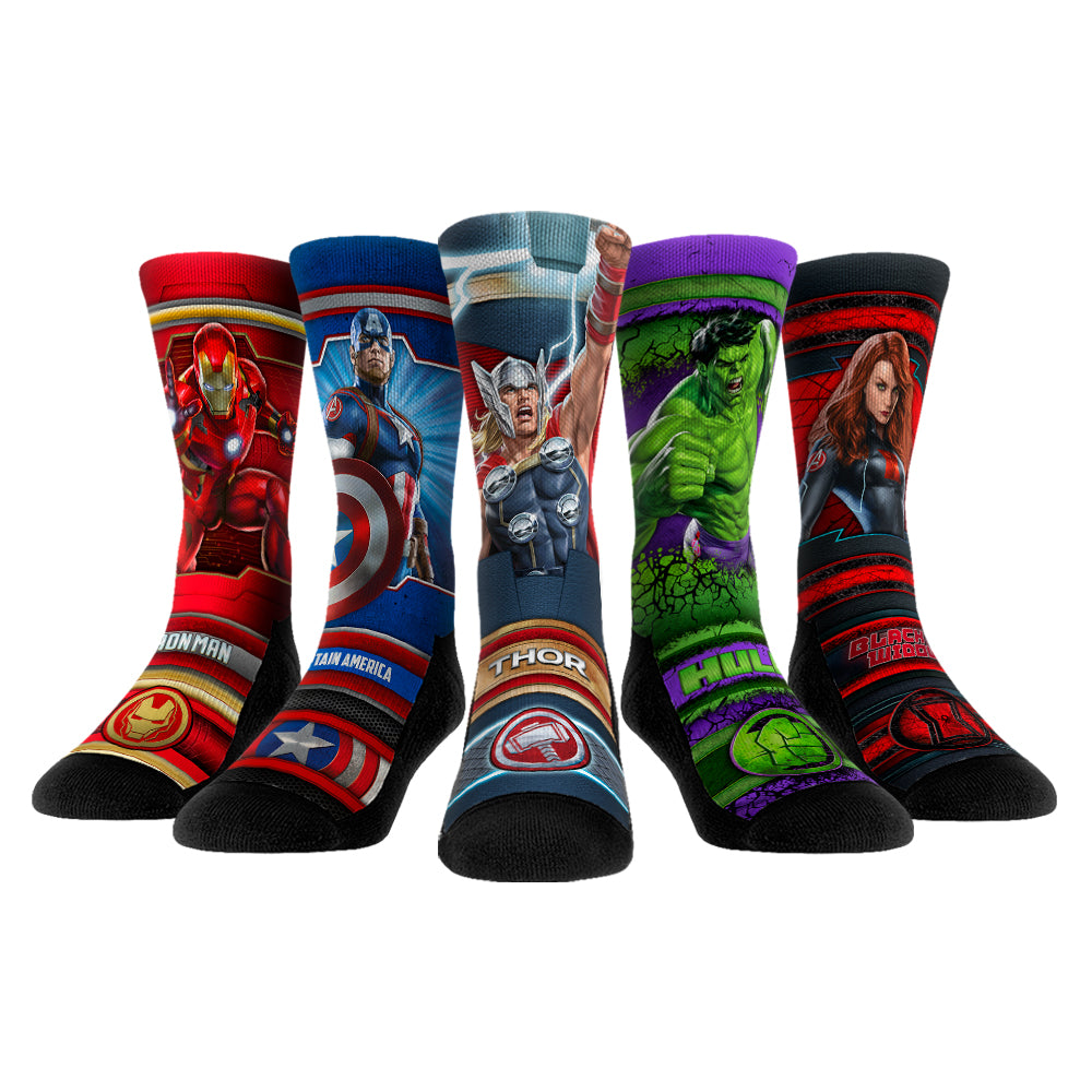 Avengers Socks - Rock 'Em Socks - Marvel Socks - 5-Pack