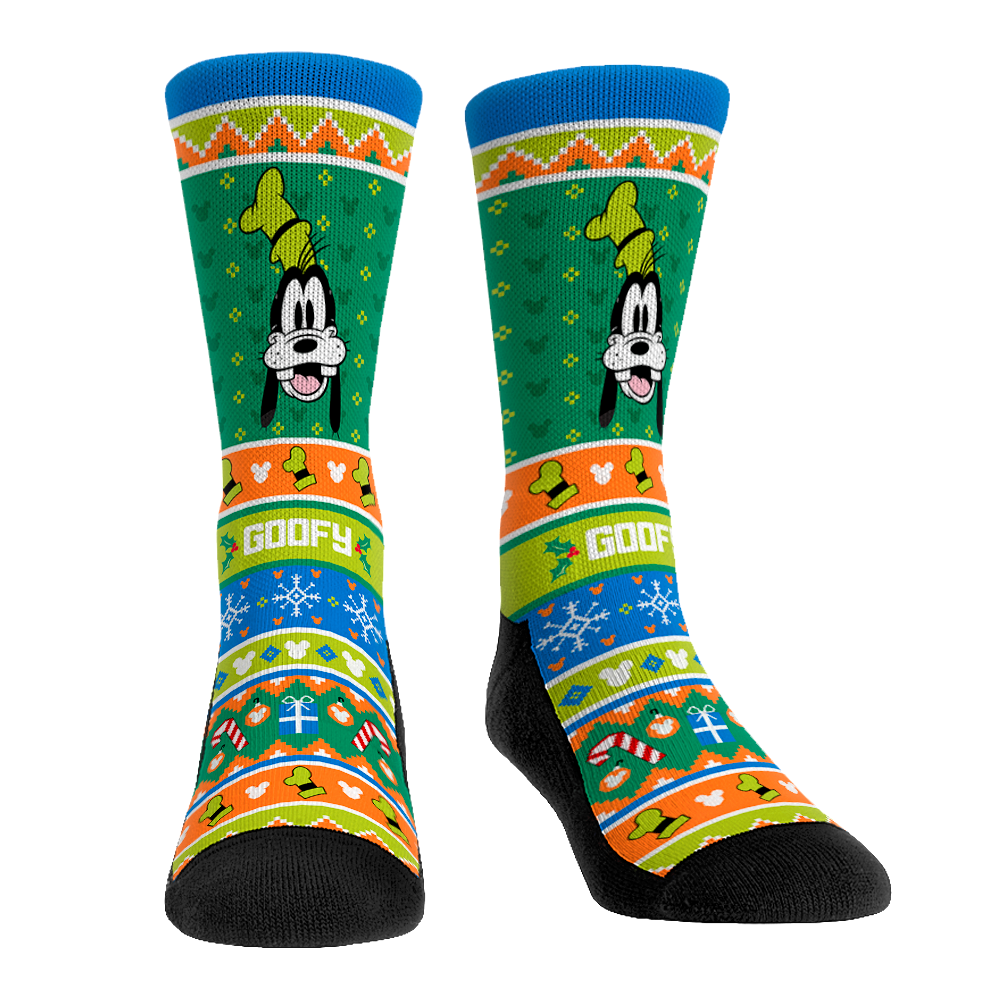 Goofy Socks Tacky Sweater Socks Disney Socks Rock 'Em Socks