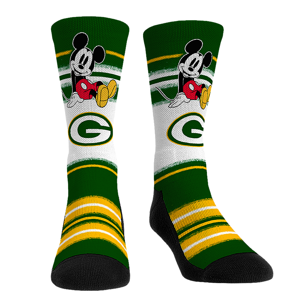 Green Bay Packers Socks Disney Sit Stripe NFL Socks Rock 'Em Socks