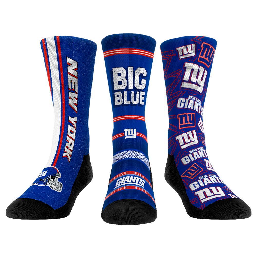 New York Giants Socks Team Spirit 3Pack NFL Socks Rock 'Em Socks