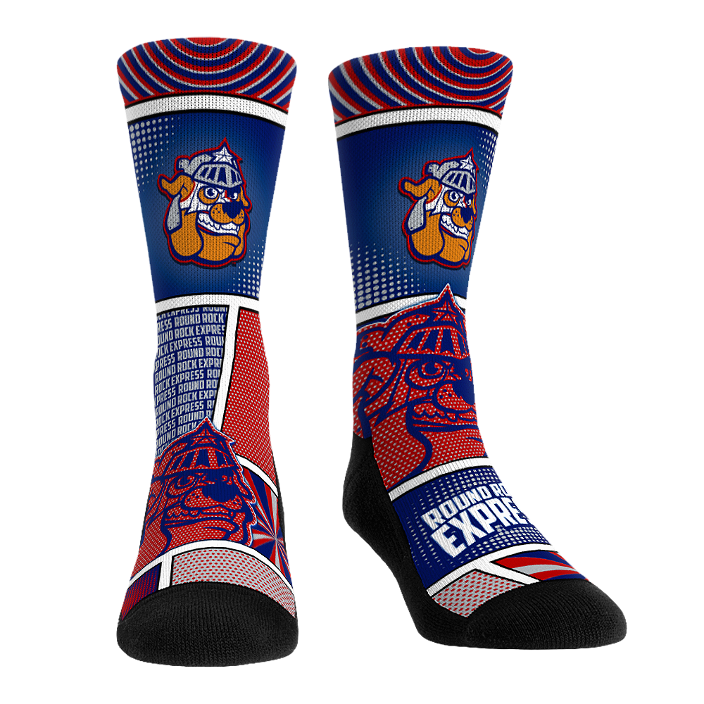 Round Rock Express Socks Comic Strip MiLB Rock 'Em Socks
