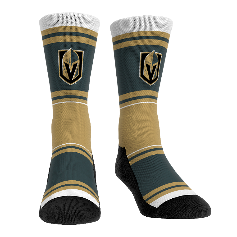 Vegas Golden Knights Socks Color Block Stripe NHL Socks Rock 'Em