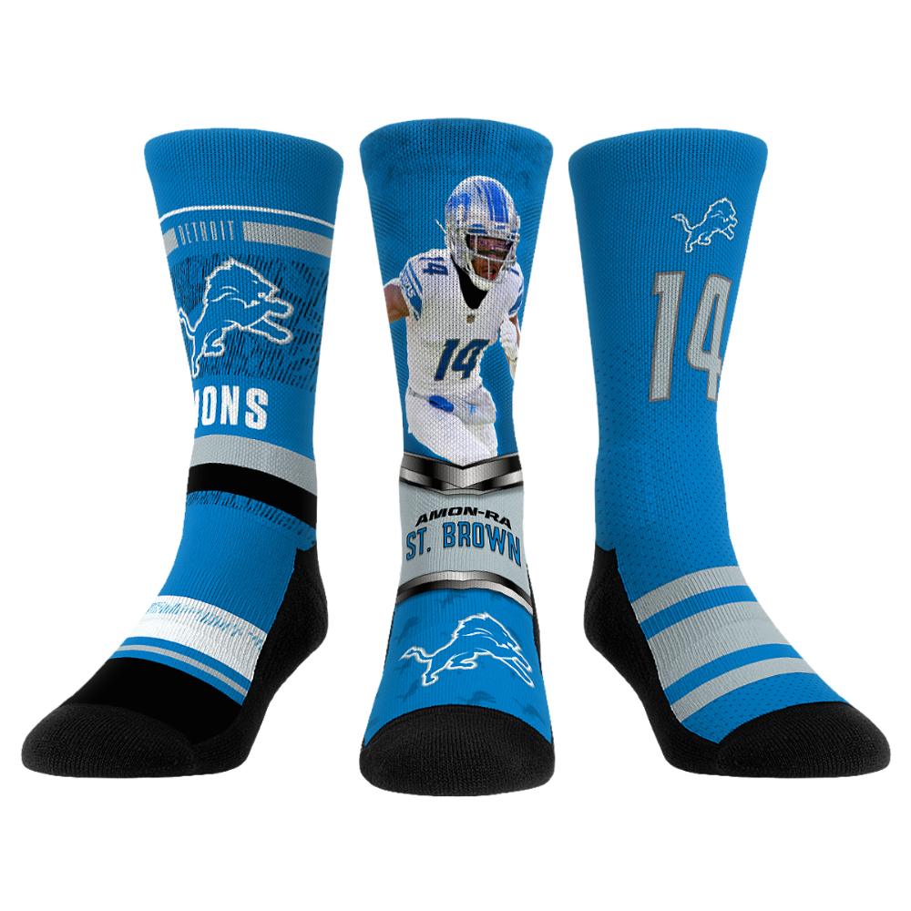 Amon-Ra St. Brown Socks - Detroit Lions Socks - Rock 'Em Socks - NFL