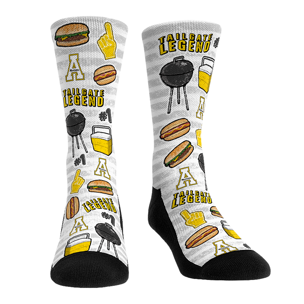 Appalachian State Socks - Tailgate Legend - Rock 'Em Socks