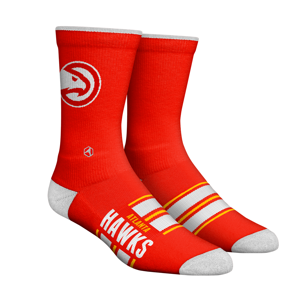 Atlanta Hawks Socks - Gametime Stripe - NBA Socks - Rock 'Em Socks