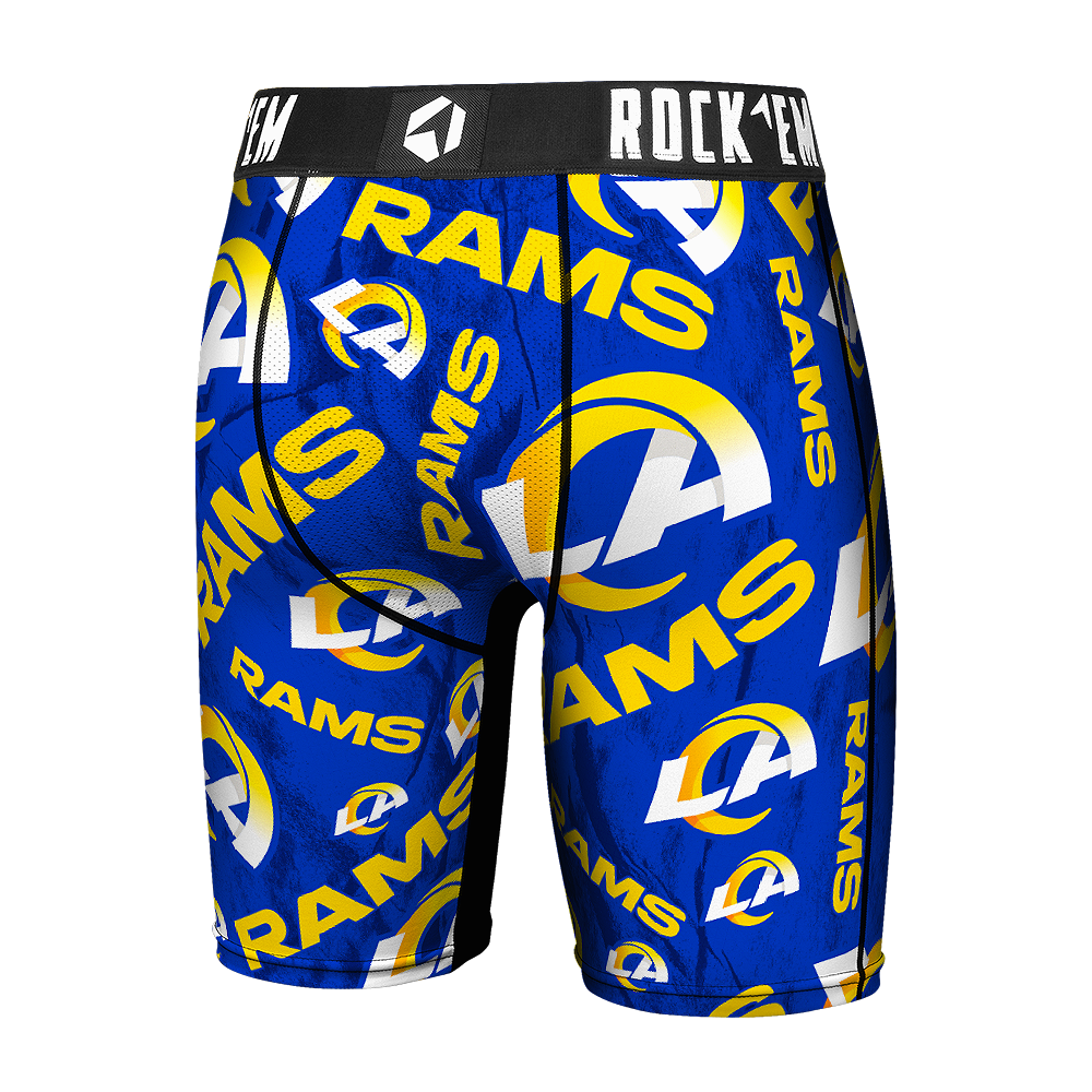 Los Angeles Rams - Rock 'Em Boxer Briefs - Logo All-Over Underwear ...