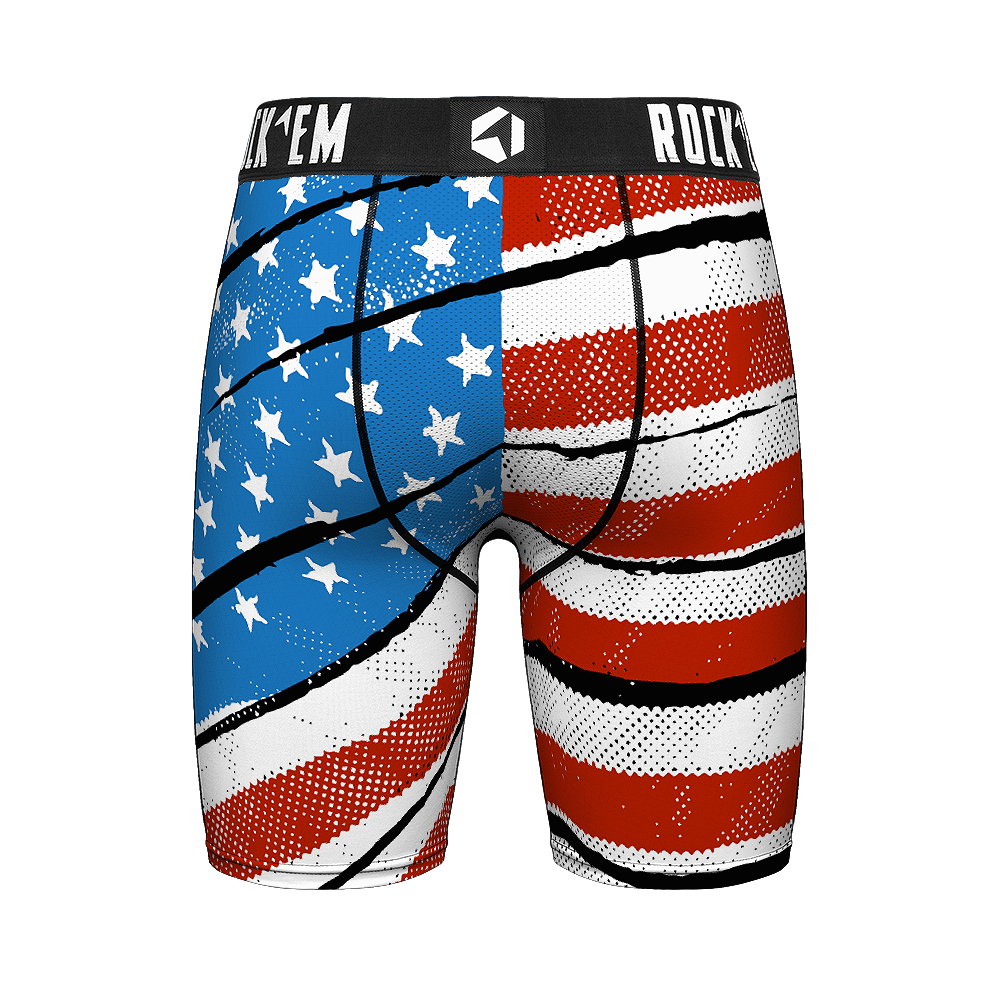 American Old Glory - Rock 'Em Boxer Briefs - Underwear - Rock 'Em Socks