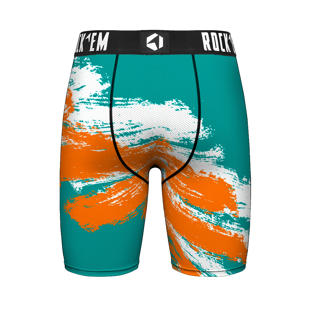 Miami Dolphins - Rock 'Em Boxer Briefs - Logo All-Over Underwear - Rock ...