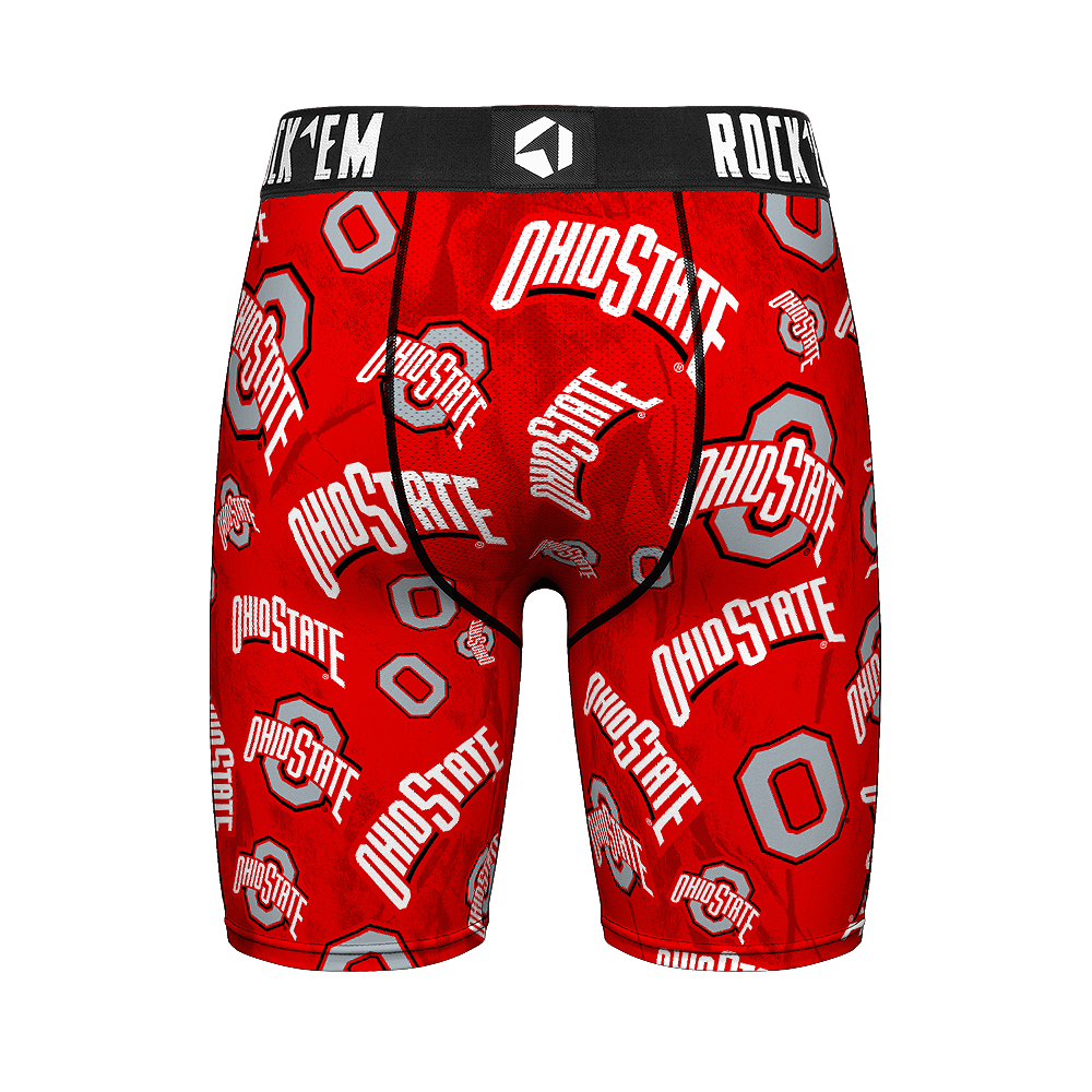 Ohio State Buckeyes - Boxer Briefs - Logo All-Over - Rock 'Em Socks
