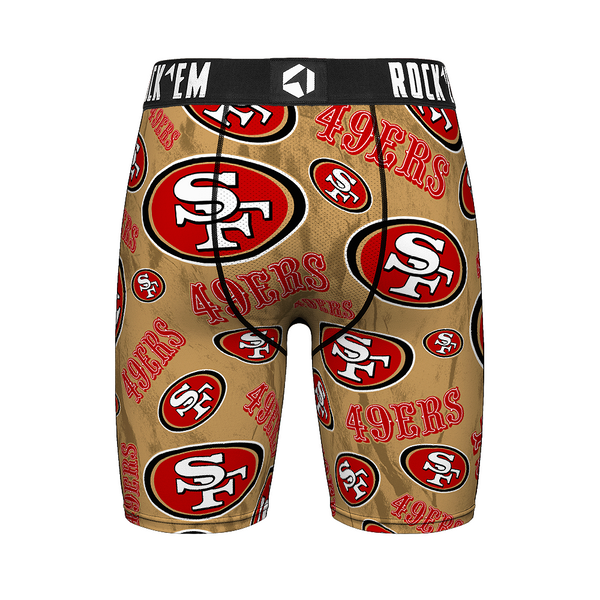 San Francisco 49ers Rock 'Em Boxer Briefs Logo AllOver Underwear