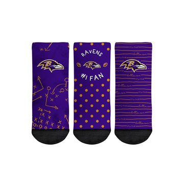 Baltimore Ravens - Number 1 Fan 3-Pack (Toddler)