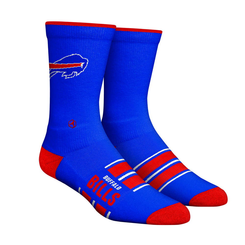 Buffalo Bills Socks - Gametime Stripe - NFL Socks - Rock 'Em Socks