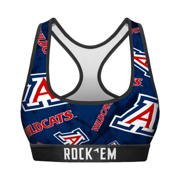 Women's Sports Bra - Arizona Wildcats - Logo All-Over