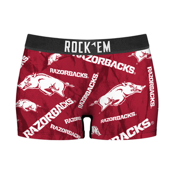 Women's Boy Shorts - Arkansas Razorbacks - Logo All-Over