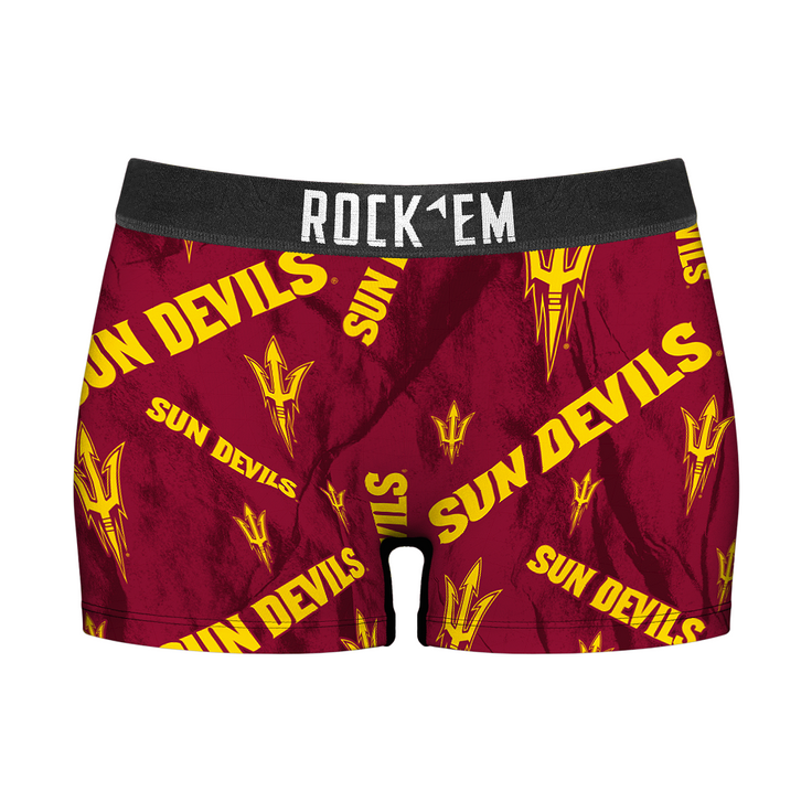 Women's Boy Shorts - Arizona State Sun Devils - Logo All-Over - {{variant_title}}