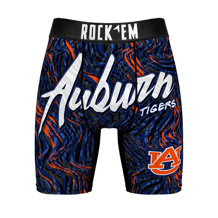 Boxer Briefs - Auburn Tigers - Neon Wave - {{variant_title}}