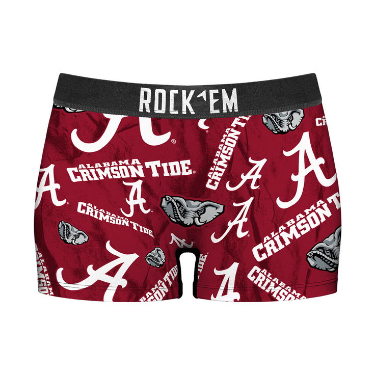 Women's Boy Shorts - Alabama Crimson Tide - Logo All-Over - {{variant_title}}